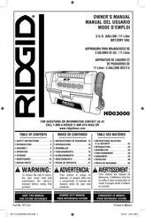 RIDGID HD03000 Mode D'emploi