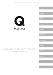 Q Acoustics M20 Manuel Du Propriétaire