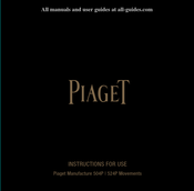 Piaget 524P Mode D'emploi