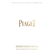 Piaget 910P Mode D'emploi