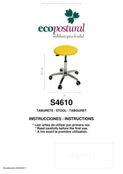 ECOPOSTURAL S4610 Manuel D'instructions