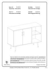 Walker Edison BU44MCA Instructions De Montage