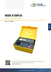 PCE Instruments PCE-ET 3000 Mode D'emploi