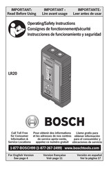 Bosch 3601K69L10 Consignes De Fonctionnement/Sécurité