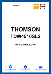 Thomson TDW4510SL2 Notice D'utilisation