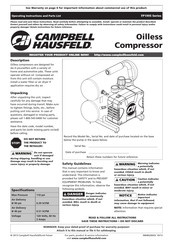 Campbell Hausfeld FP1995 Serie Instructions D'utilisation Et Manual De Pieces