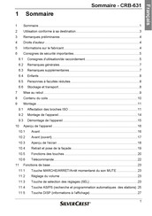 SilverCrest CRB-631 Manuel D'utilisation
