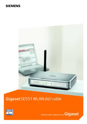 Siemens Gigaset SE551 WLAN dsl/cable Manuel D'utilisation