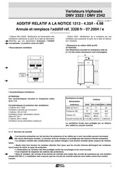 Leroy Somer DMV 2342 Additif À La Notice Générale