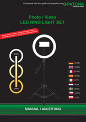 PATONA LED RING LIGHT SET Mode D'emploi