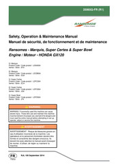 Ransomes LDFD504 Manuel De Fonctionnement Et De Maintenance