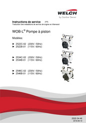 Welch WOB-L 2522B-01 Instructions De Service