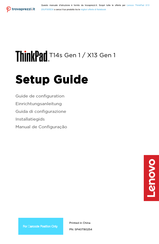 Lenovo 20UF005EIX Guide De Configuration