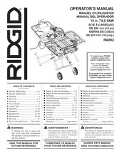 Ridgid R4093 Manuel D'utilisation