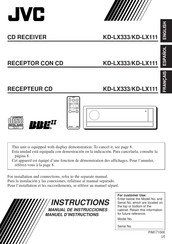 JVC KD-LX333 Manuel D'instructions