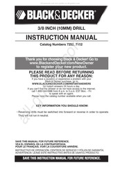 Black & Decker 7152 Manuel D'instructions