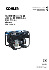 Kohler PERFORM 3000 XL C5 Manuel D'utilisation Et D'entretien
