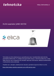 Elica HOTTE JUNO IX/F/50 Prescriptions De Montage Et Mode D'emploi