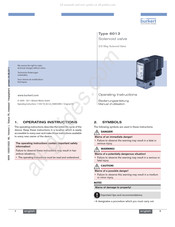 Burkert 6013 Manuel D'utilisation