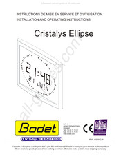 Bodet 605912 N Instructions De Mise En Service Et D'utilisation