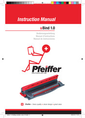 Pfeiffer uBind 1.0 Manuel D'instructions