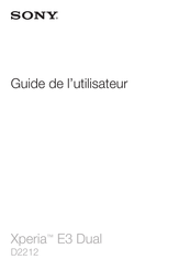 Sony D2212 Guide De L'utilisateur