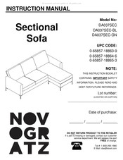 Novogratz DA037SEC-BL Manuel D'instructions