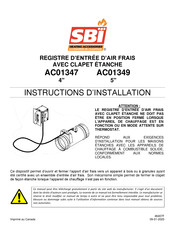 SBI AC01349 Instructions D'installation