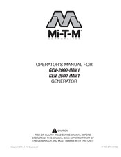 Mi-T-M Corporation GEN-2000-iMM1 Manuel De L'opérateur