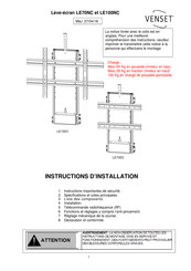 Venset LE70NC Instructions D'installation