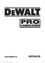 Dewalt DCST5812N Traduction De La Notice D'instructions Originale