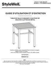 StyleWell 1001 582 247 Guide D'utilisation Et D'entretien