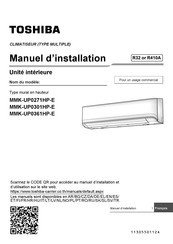 Toshiba MMK-UP0271HP-E Manuel D'installation