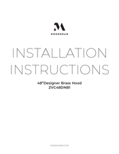Monogram ZVC48DNB1 Instructions D'installation