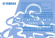 Yamaha KODIAK 700 Manuel Du Propriétaire