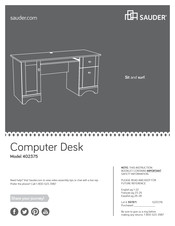 Sauder 402375 Mode D'emploi