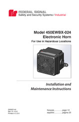 Federal Signal 450EWBX-024 Instructions D'installation Et D'entretien