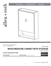 Allen + Roth SPV20001 Mode D'emploi