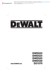 DeWalt DWD525 Traduction De La Notice D'instructions Originale