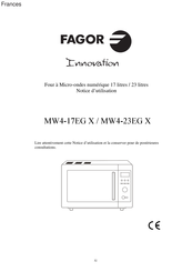 Fagor Innovation MW4-23EG X Notice D'utilisation