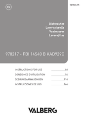 Valberg FBI 14S40 B KAD929C Consignes D'utilisation