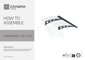 Palram CANOPIA GARAMOND 3x4 / 1x1.4 Instructions De Montage