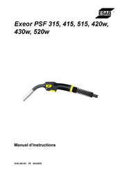 ESAB PSF 520w Manuel D'instructions