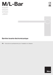 Nice LBAR Instructions Et Avertissements Pour L'installation Et L'utilisation