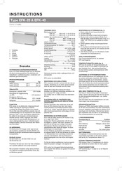 OJ Electronics EFK-23 Manuel D'instructions