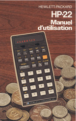 Hewlett Packard HP22 Manuel D'utilisation