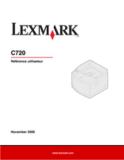 Lexmark C720 Guide De Référence Utilisateur