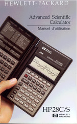 Hewlett Packard Advanced Scientific Calculator HP-28C Manuel D'utilisation