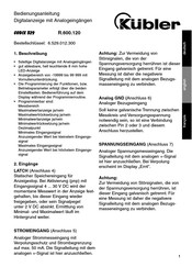 Kübler 6.529.012.300 Notice De Mise En Service