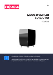 Franke SU12 Mode D'emploi
